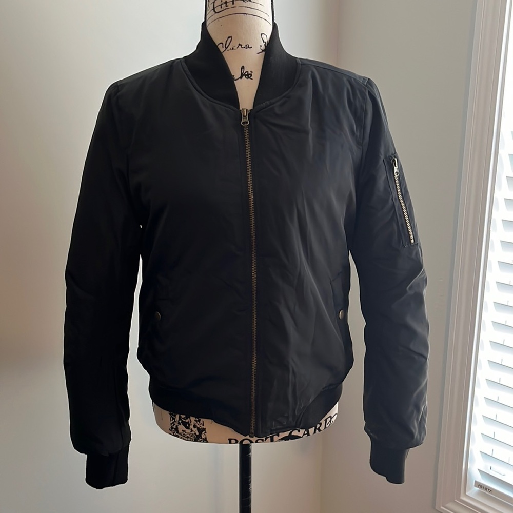 BEVERLY HILLS POLO CLUB Bomber Puffed Front Zippered Jacket